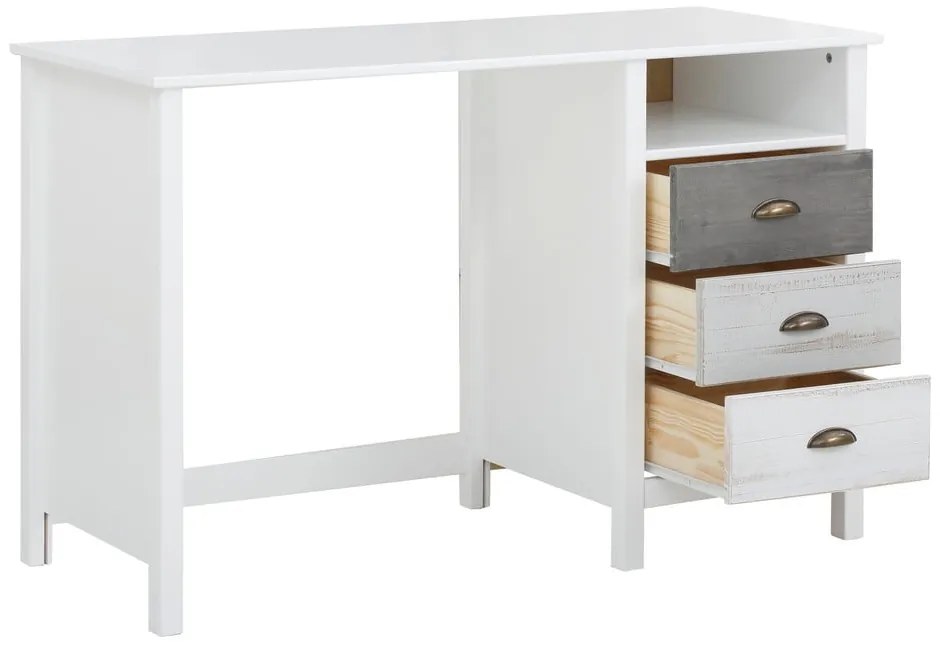 Работна маса в бяло и сиво Salva - Støraa