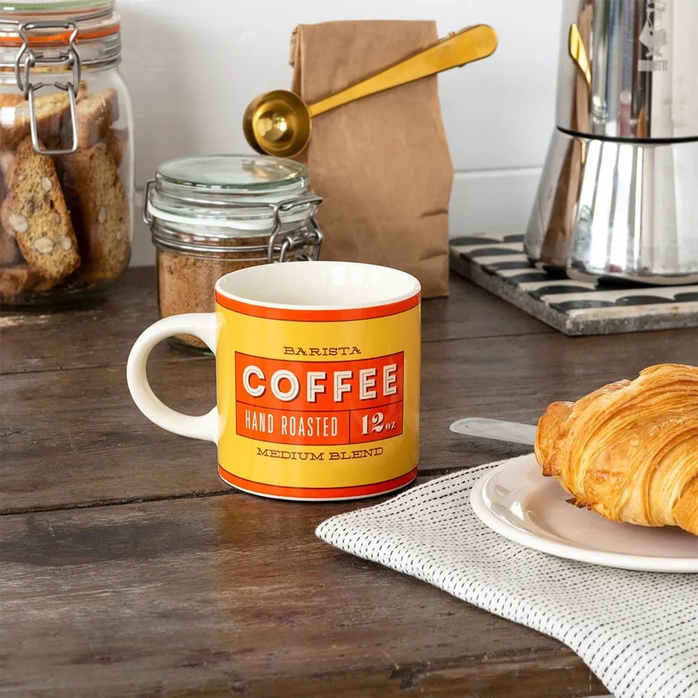 Червена/кремава керамична чаша 350 ml Barista – Rex London