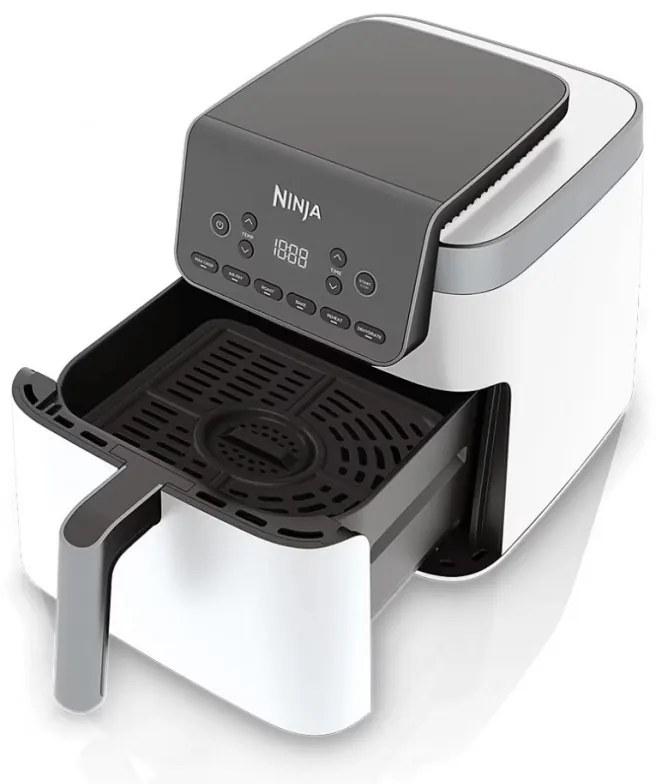 Фритюрник с горещ въздух Ninja Max Pro AF180EUWH, 2000W, 6.2 л, 1.2 кг, 40-240C, 6 програми, Бял