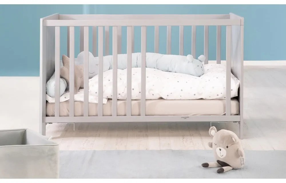 Сиво детско креватче 60x120 cm Hamburg – Roba