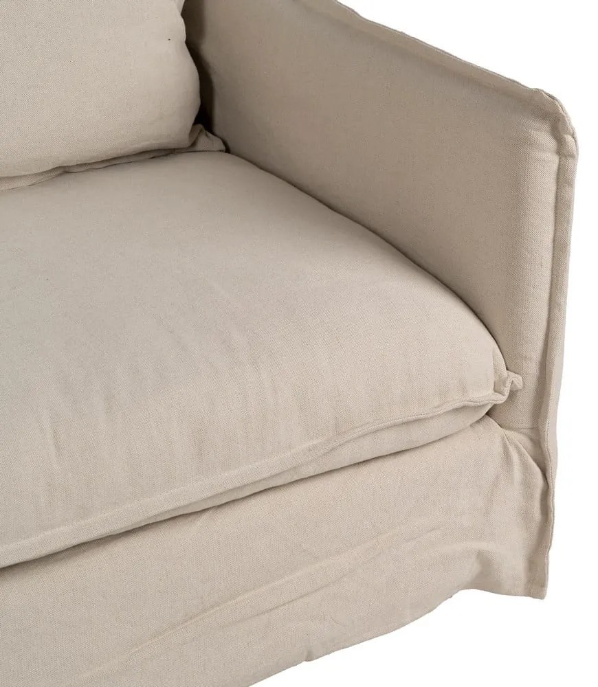 Кремав ленен диван 200 cm – Ixia