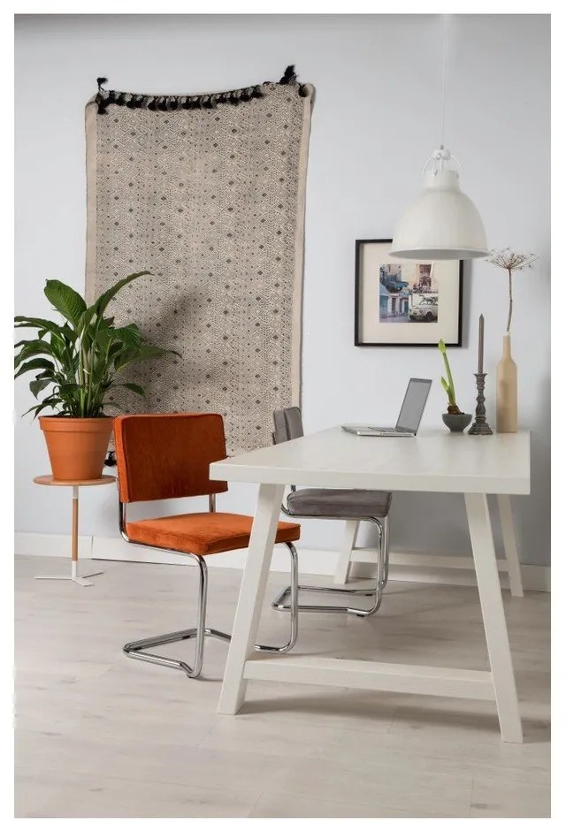 Сиви тапицирани люлеещи се трапезни столове в комплект 2 бр. Ridge Kink Rib – Zuiver