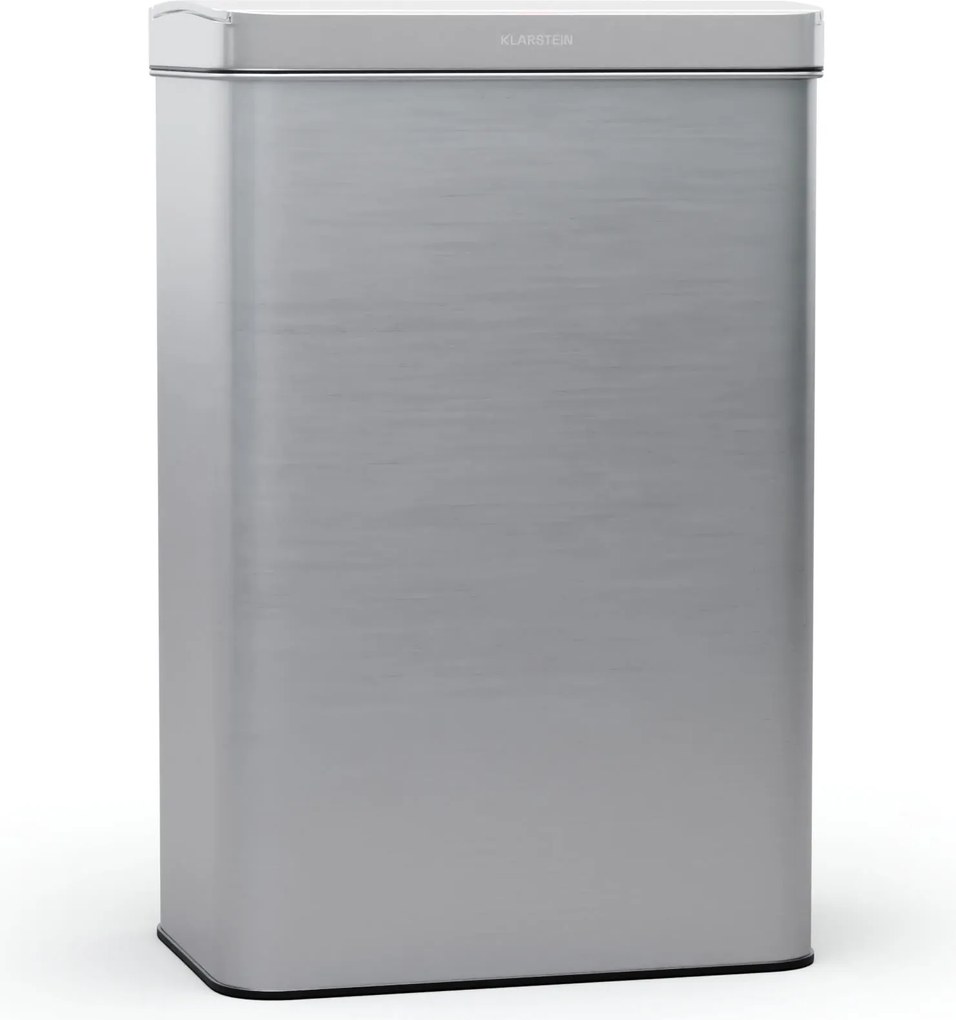 Klarstein Безконтактен, сензорен кош за отпадъци, 50 л, неръждаема стомана, плавно затваряне, захранване с батерии, LED дисплей, таймер