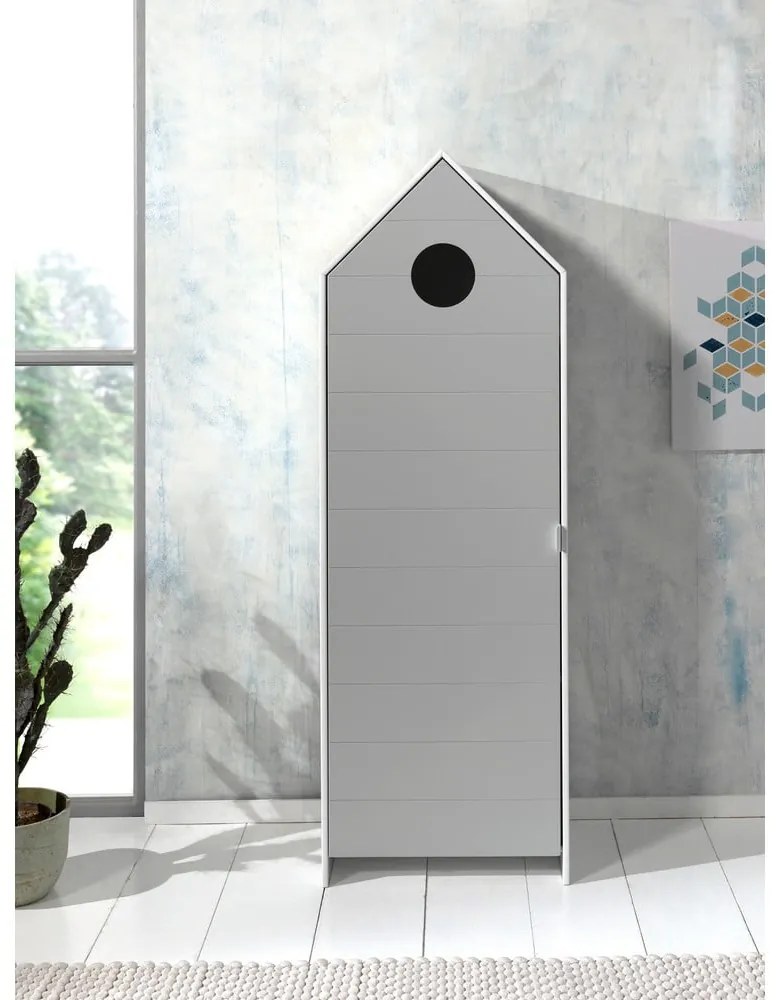 Отворен детски гардероб в бял и светлосив цвят 115x171,5 cm CASAMI – Vipack