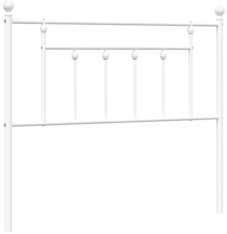 353615 vidaXL Метална резервна табла за легло, бяла, 100 см