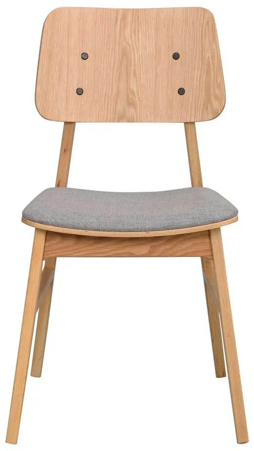 Светлокафяв трапезен стол със светлосива седалка Nagano - Rowico