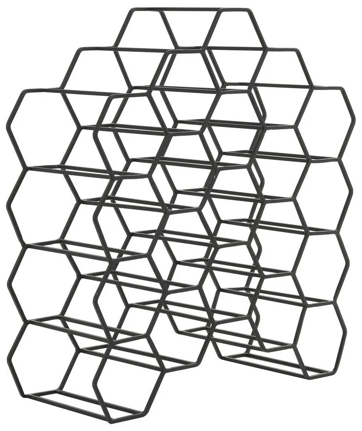 Черна метална стойка за вино за 12 бутилки Salbris - Light &amp; Living