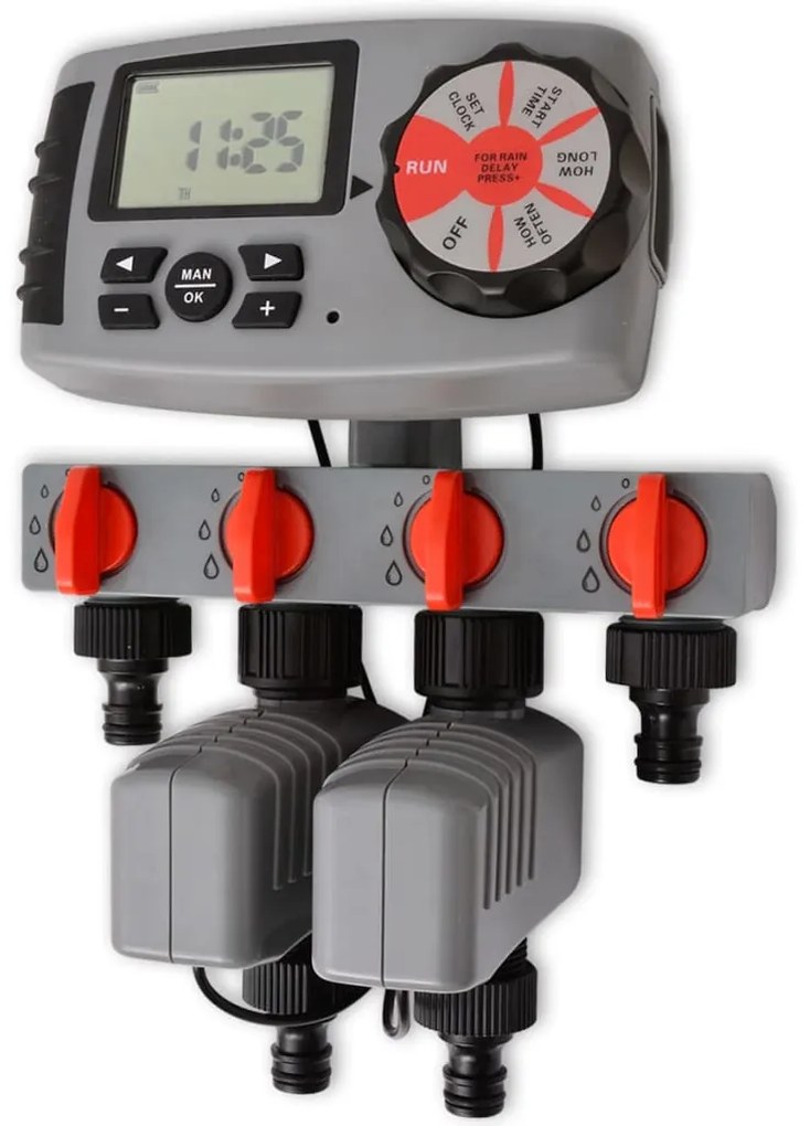 42352 vidaXL 42352  Автоматичен напоител с 4 станции 3 V