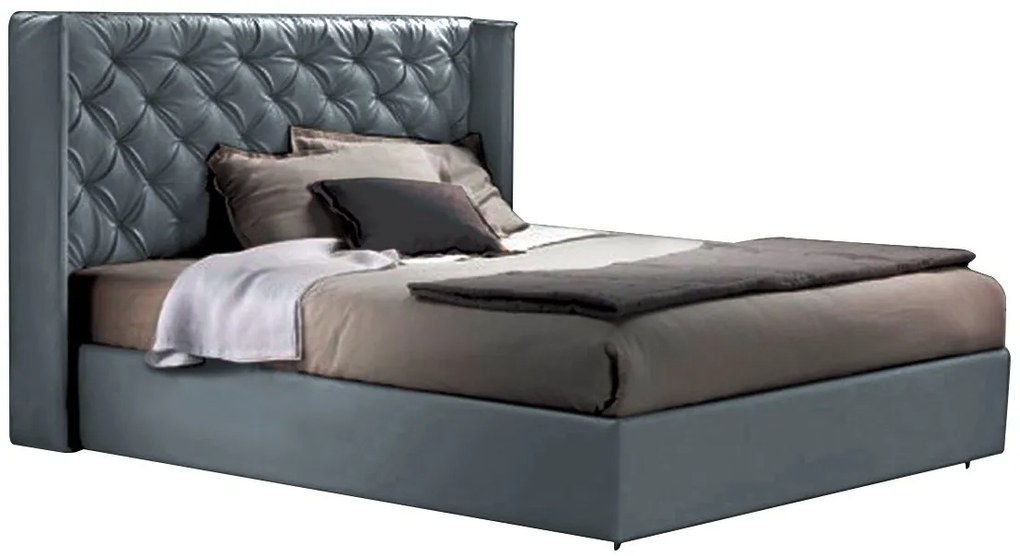 легло Ikelos Fulton-Blue-160 x 200-With Кутия за съхранение