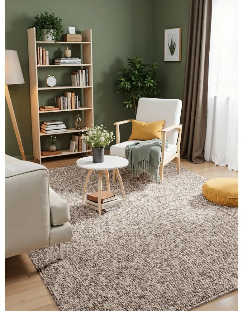 Сив килим подходящ за пране 240x340 cm Rocco Taupe – Elle Decoration