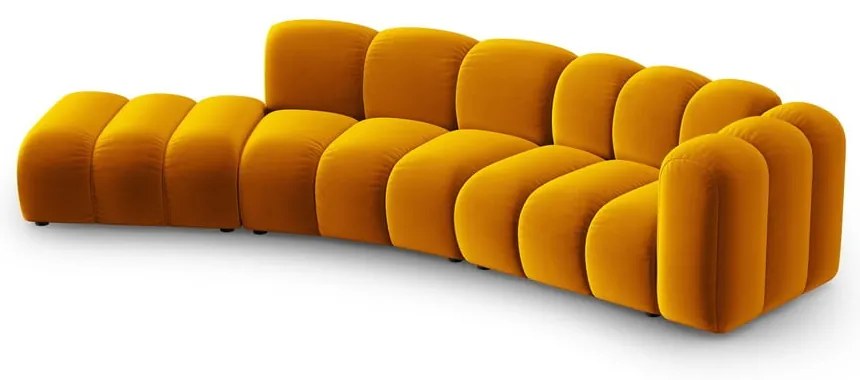 Жълт ъглов диван (десен ъгъл) Lupine – Micadoni Home