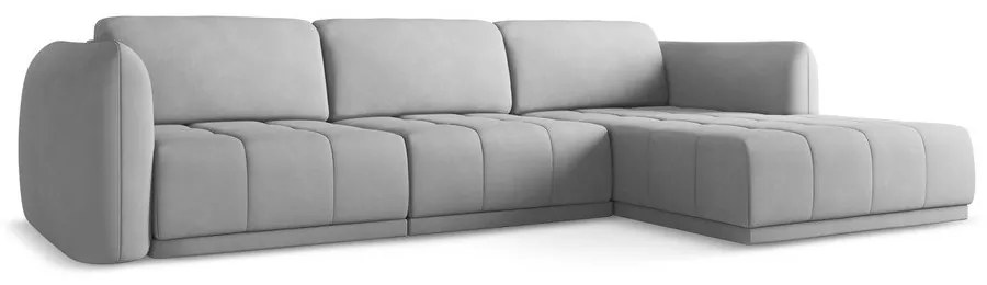 Светлосив ъглов диван (десен ъгъл) Hoku – Makamii