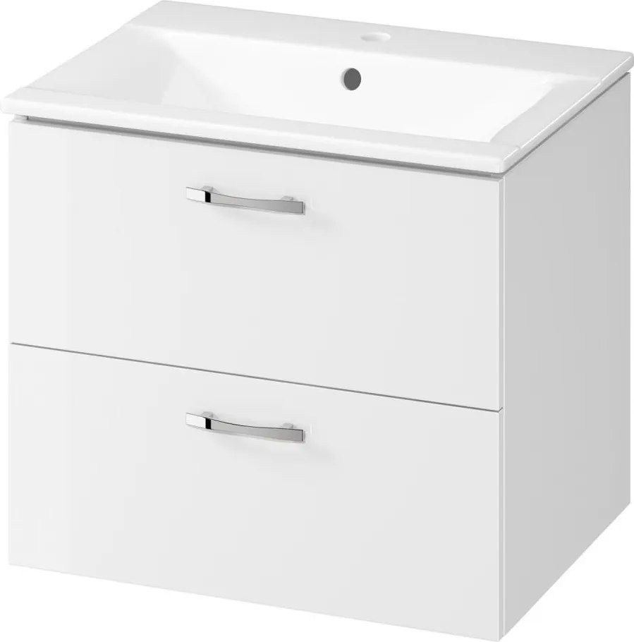 Cersanit S801-309-DSM- Стенен шкаф за баня с умивалник NIKO 60x45 см бял