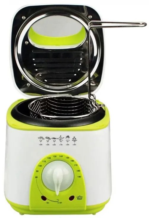 Фритюрник мини SAPIR SP 1980 BC, 950W, 1 литър, Бял,Зелен GS СЕРТИФИКАТ