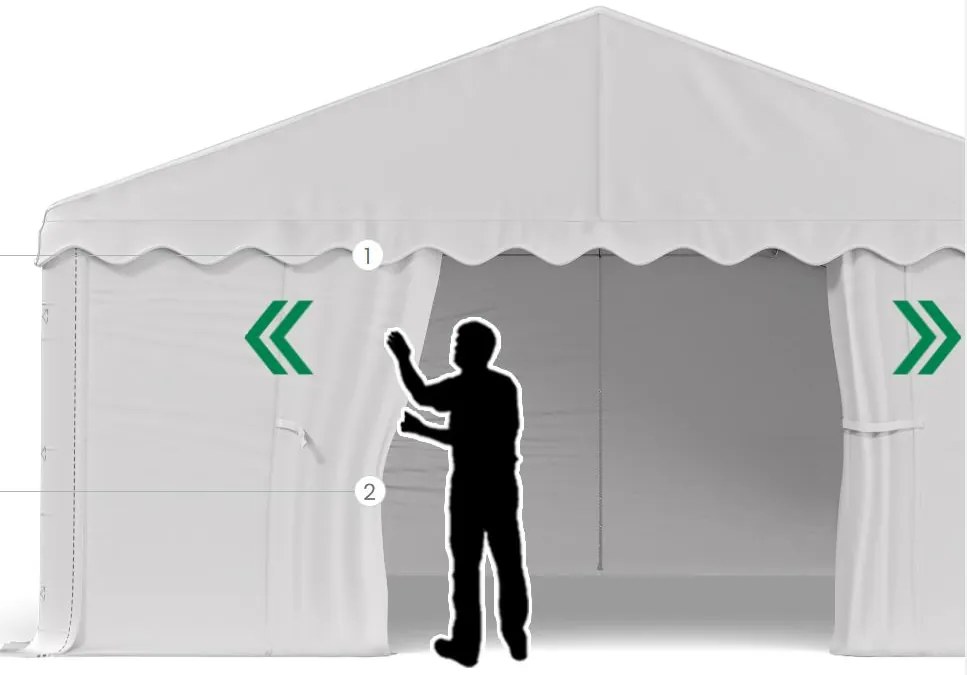 Шатра 3x6 2m Comfort PE 240g с мрежа против комари Лято