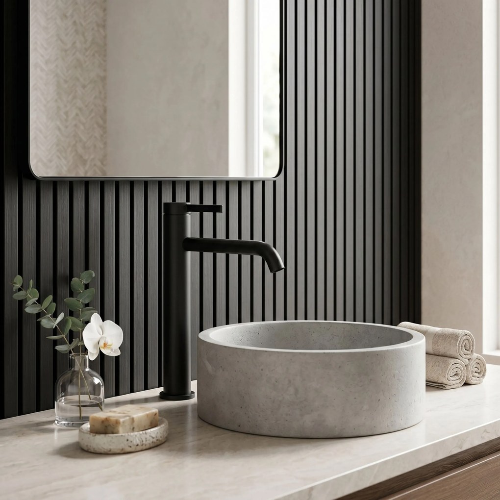 Смесител за баня Rea Rivo Black High