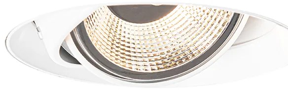 Модерен вграден прожектор бял GU10 AR111 кръгъл без рамка - Oneon