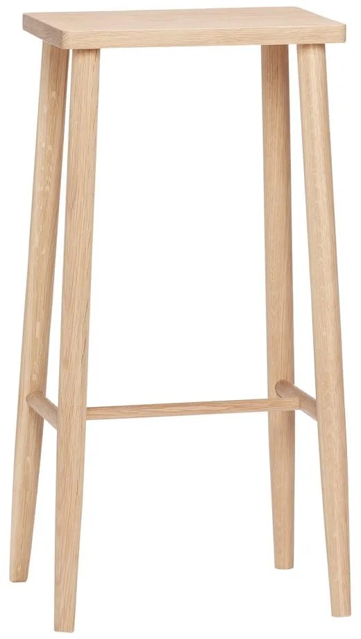 Бар стол от масивен дъб в естествен цвят (височина на седалката 72 cm) Folk – Hübsch