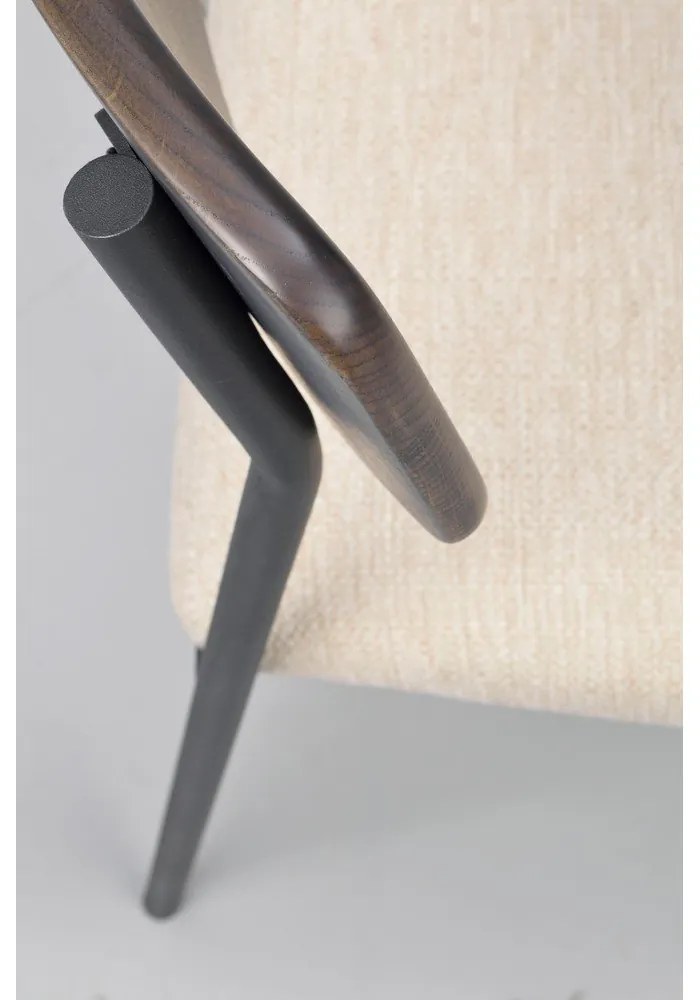 Трапезни столове в кремаво и тъмнокафяво в комплект от 2 бр. Maymont – Rowico