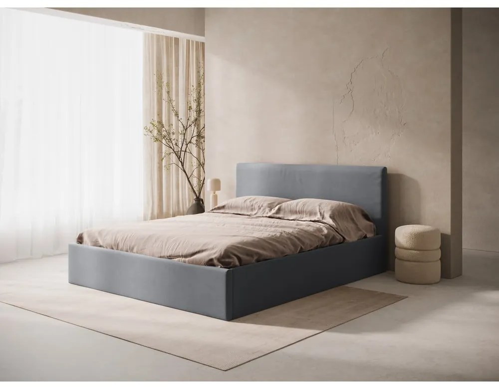 Сива тапицирана табла за легло 170,5x100 cm Remo – Micadoni