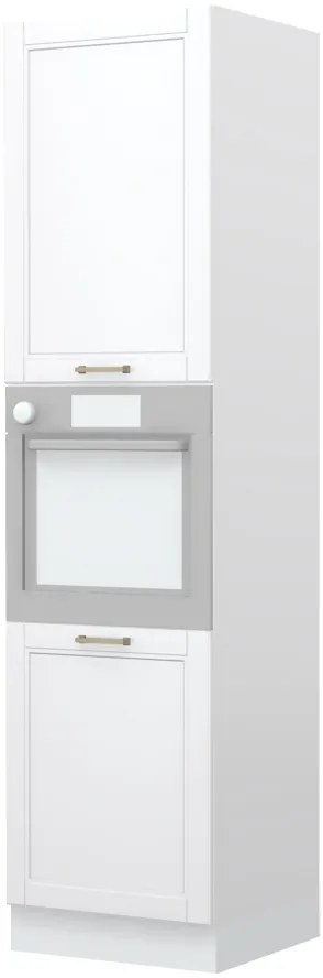 Подов шкаф за фурна Висок Tahoma K23-60-2KR-Karudi - White matte