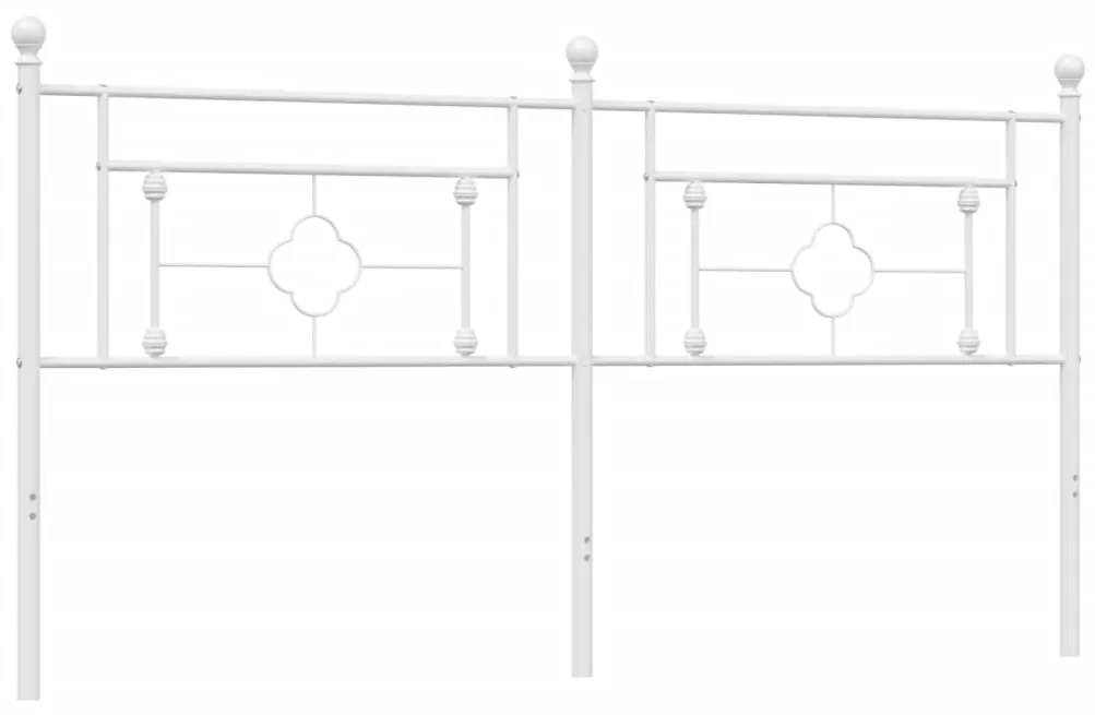 374424 vidaXL Метална резервна табла за легло, бяла, 180 см