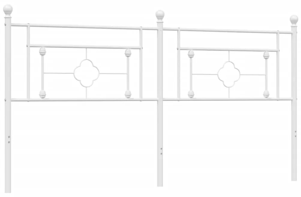 374424 vidaXL Метална табла за глава, бяла, 180 см