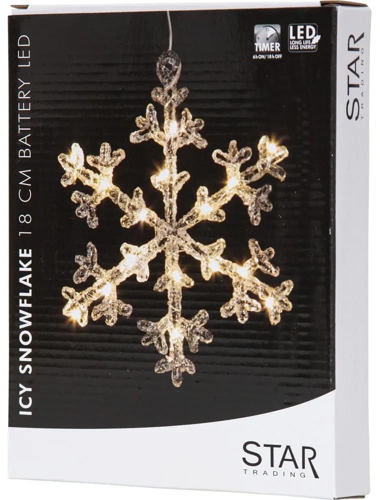 Коледна светлинна украса в комплект от 3 Icy Snowflake - Star Trading