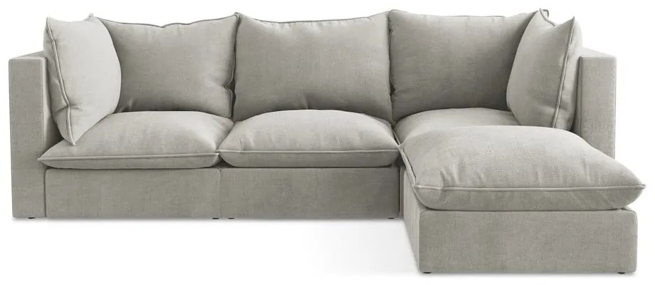 Светлосив ъглов диван (десен ъгъл) Manao – Makamii