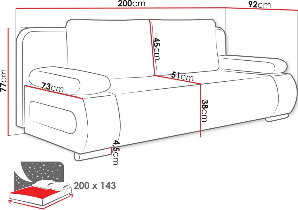 Sofa - Легло Emma M-Mple
