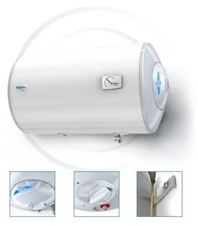 Бойлер TESY GCH 100 44 30 B12 TSR, 3000W, 100 Л, Стъклокерамично покритие, Хоризонтален, Бял