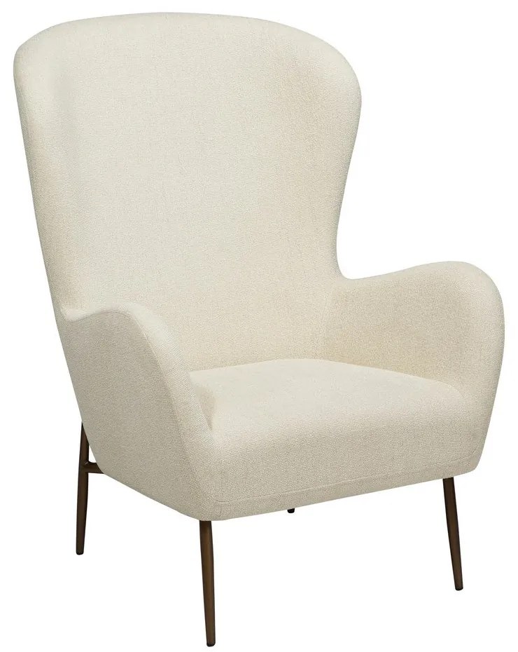 Кремаво кресло от плат букле Glam – DAN-FORM Denmark