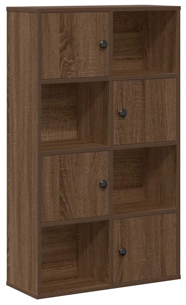 860397 vidaXL Библиотека, кафяв дъб, 60x24x101,5 см, инженерно дърво