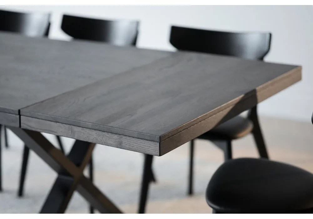 Тъмнокафява дъбова маса за хранене Brooklyn - Rowico