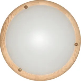 Плафониера ДЪРВО КРЪГ, ø300, бор, 1xE27