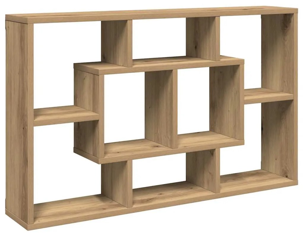 857014 vidaXL Стенен рафт, дъбов, 85x16x52,5 см, инженерно дърво