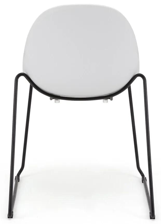 Комплект от 2 бели трапезни стола с черна основа Viva - Bonami Selection