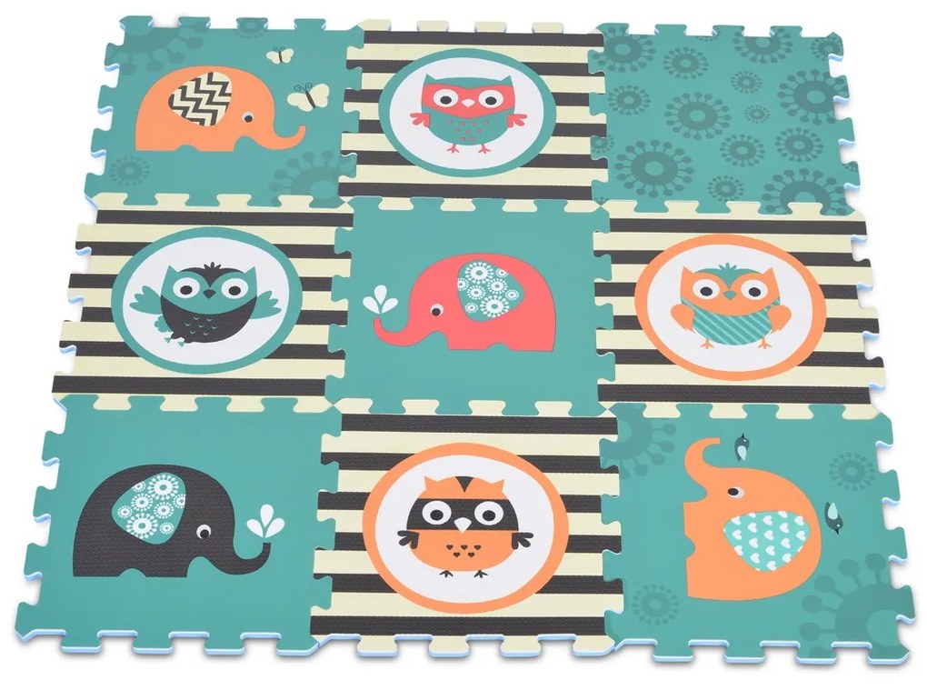 Moni toys  -  Мек пъзел-килим Elephant-Owl - 3064