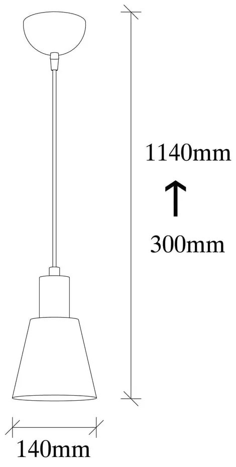 Черно висящо осветително тяло ø 14 cm Kem – Opviq lights