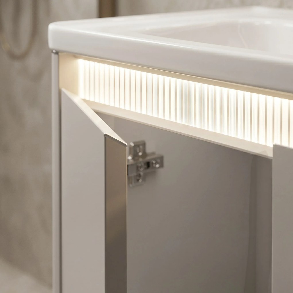Комплект мебели за баня с мивка DE07-60 Beige 60CM