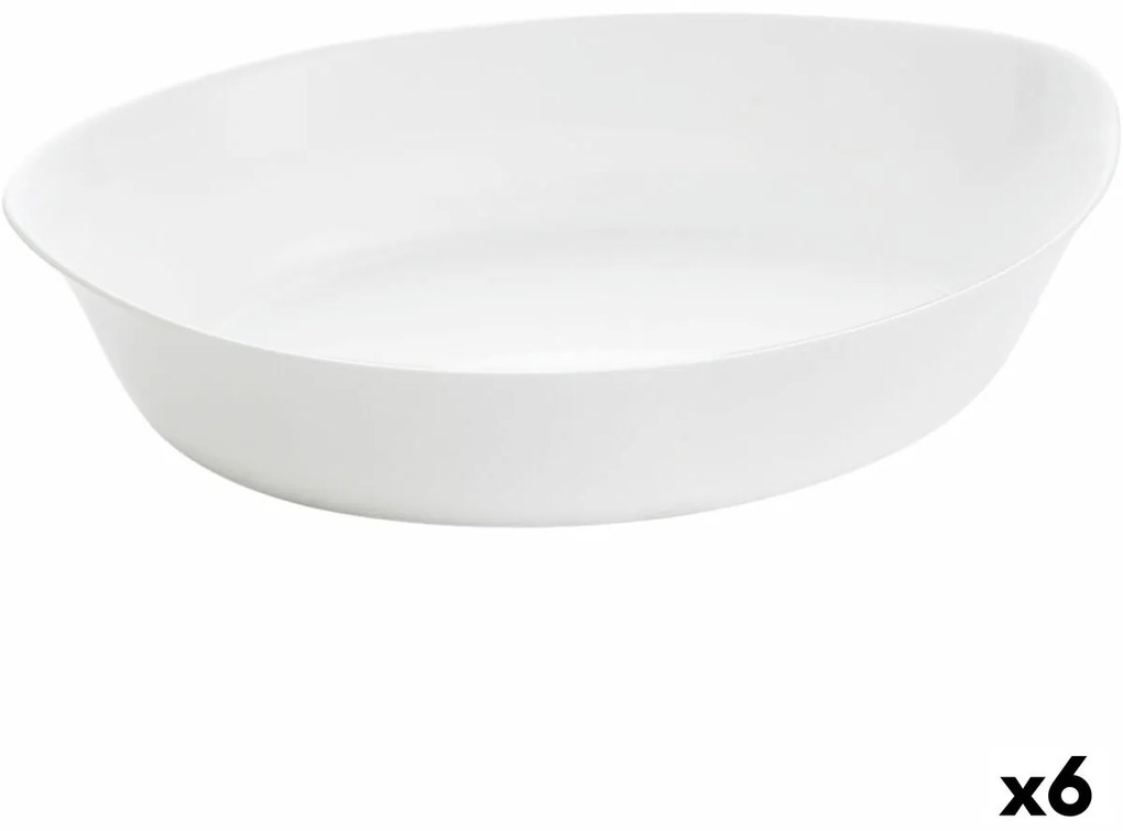 Поднос за сервиране Luminarc Smart Cuisine Овал 32 x 20 cm Бял Cтъкло (6 броя)