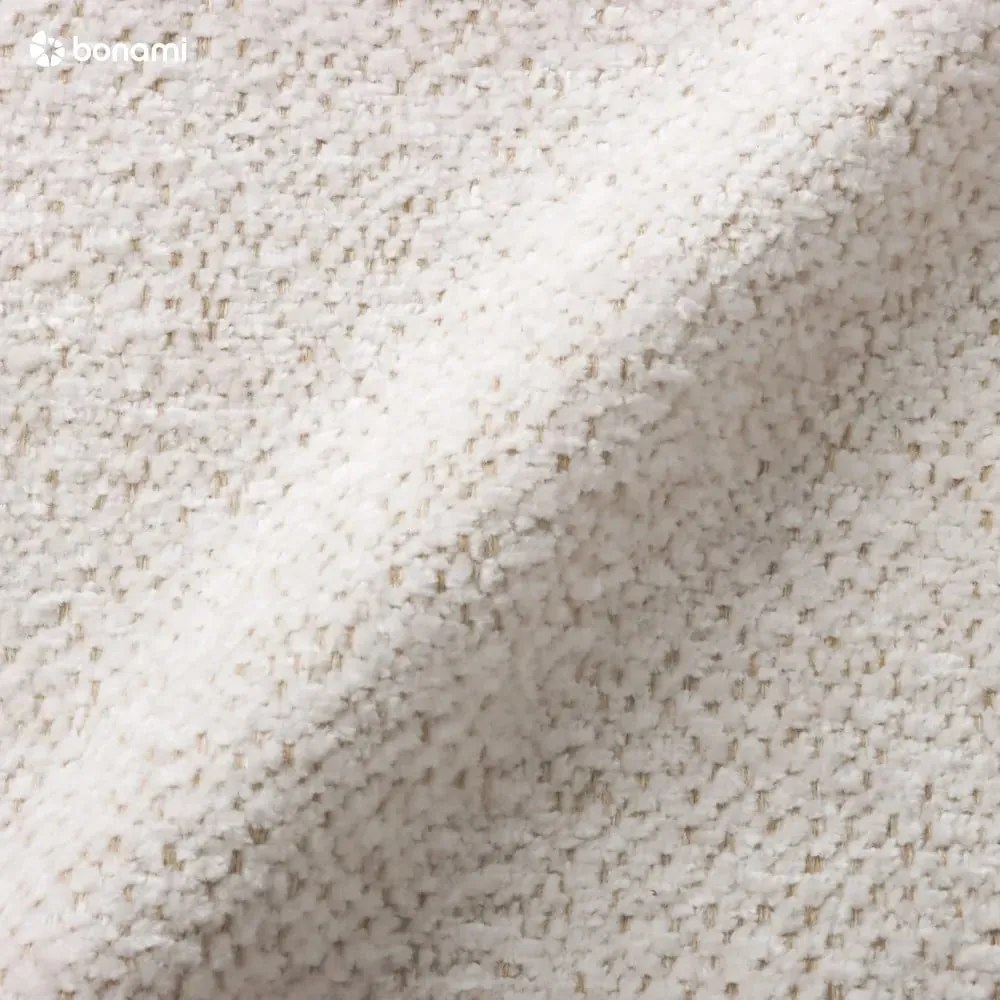 Бял шенилов сгъваем/с място за съхранение ъглов диван (ляв ъгъл) Everest – Bobochic Paris