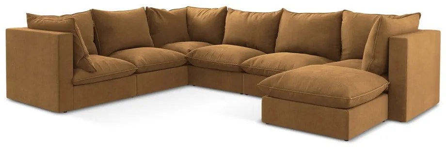 Теракотен ъглов диван (ляв ъгъл/U форма) Manao – Makamii