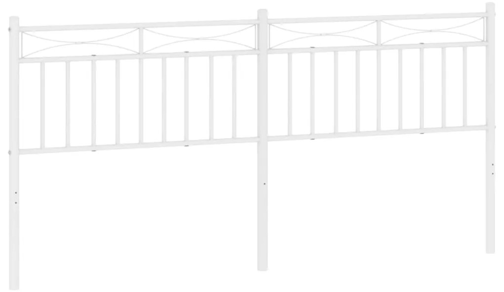 373778 vidaXL Метална резервна табла за легло, бяла, 200 см