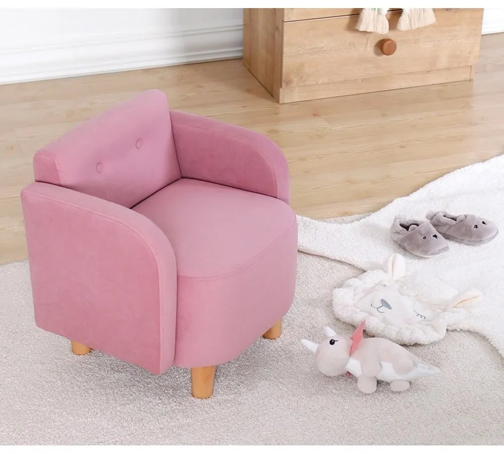 Розово детско кресло Volie – Artie