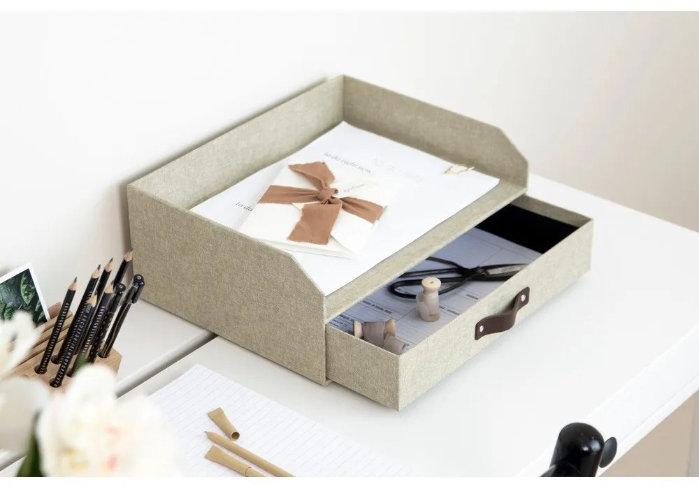 Картонен органайзер за докумнети с чекмедже Walter – Bigso Box of Sweden