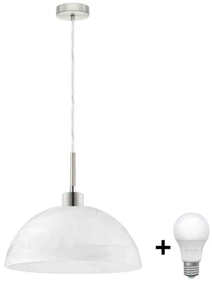 LED Пендел 1xE27/60W/230V бял