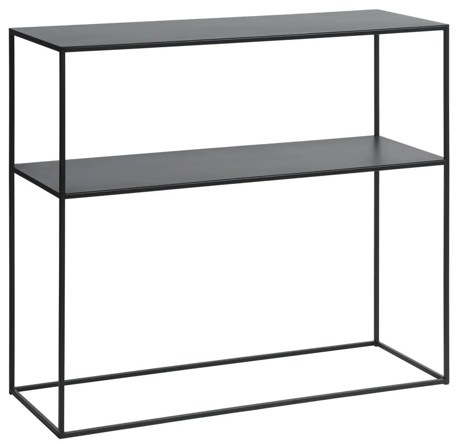 Черна метална конзолна маса 35x90 cm Pebble – Unique Furniture