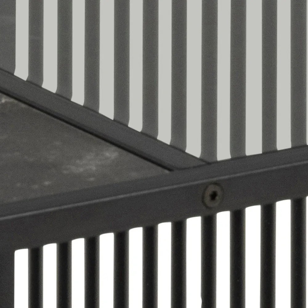 Черна масичка за кафе със стъклен плот 80x80 cm Strington - Actona