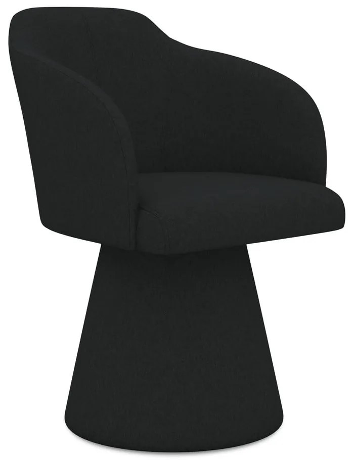 Черен тапициран трапезен стол Kanoa – Makamii